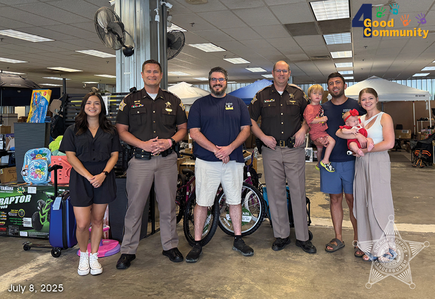 Group of people standing inside a store
